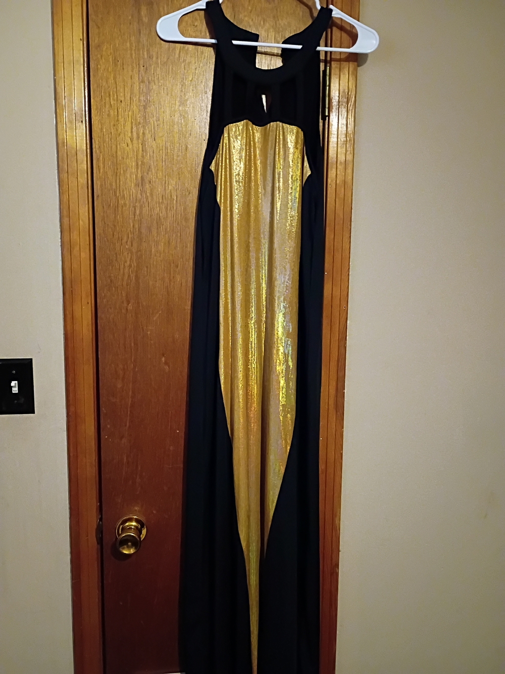 SHEIN Black and Gold Shimmer Costume Dress